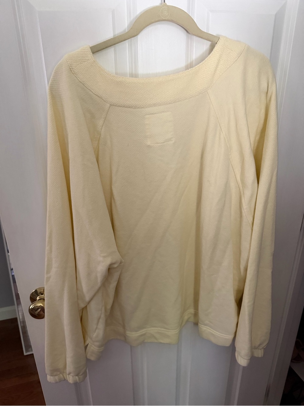 Butter yellow tie front sweatshirt - Picture 4 of 4